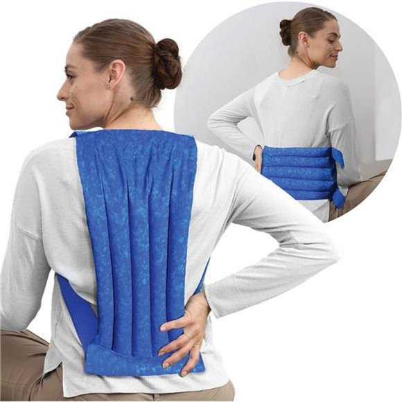 Microwave Heating Pad for Back & Spine - 1 Pack Blue Marble - Picture 1 of 6